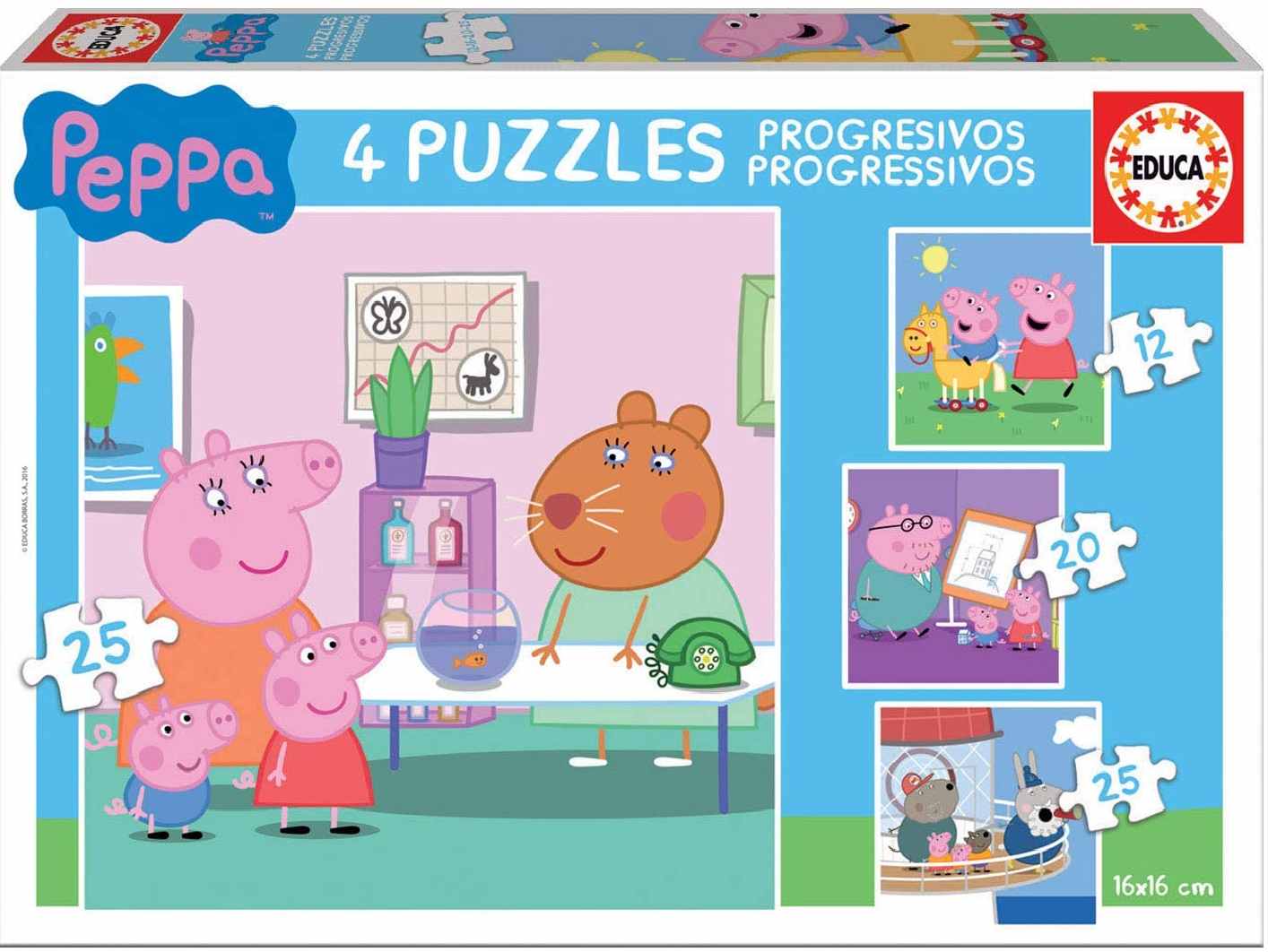 Puzzles progresivos Peppa Pig
